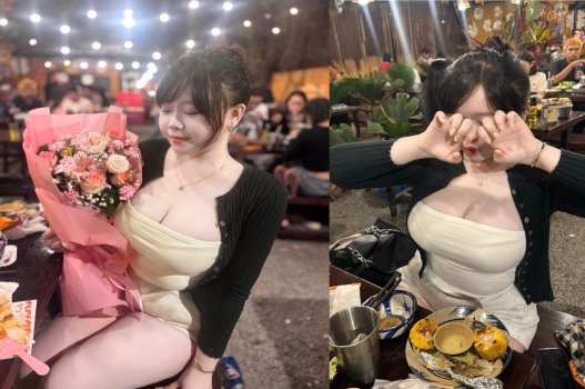 Mời em hàng múp ăn xong là chịch